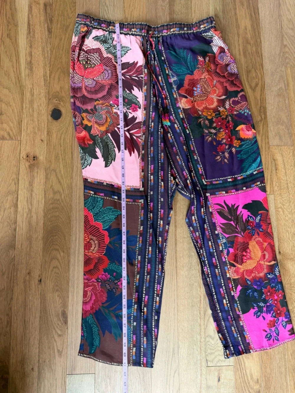 Farm Rio Colorful Printed Button Down & Cropped Pants Set – Women’s XL - Picture 13 of 15